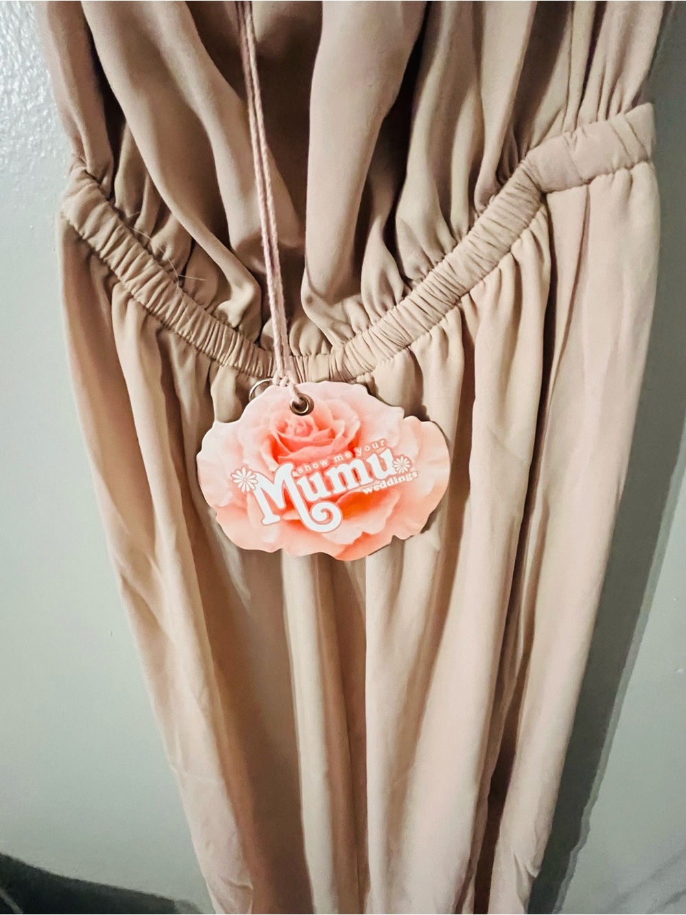 NWT Show Me Your Mumu Heather Halter Dress Show Ring Pink Blush Sz XXS - Picture 7 of 9